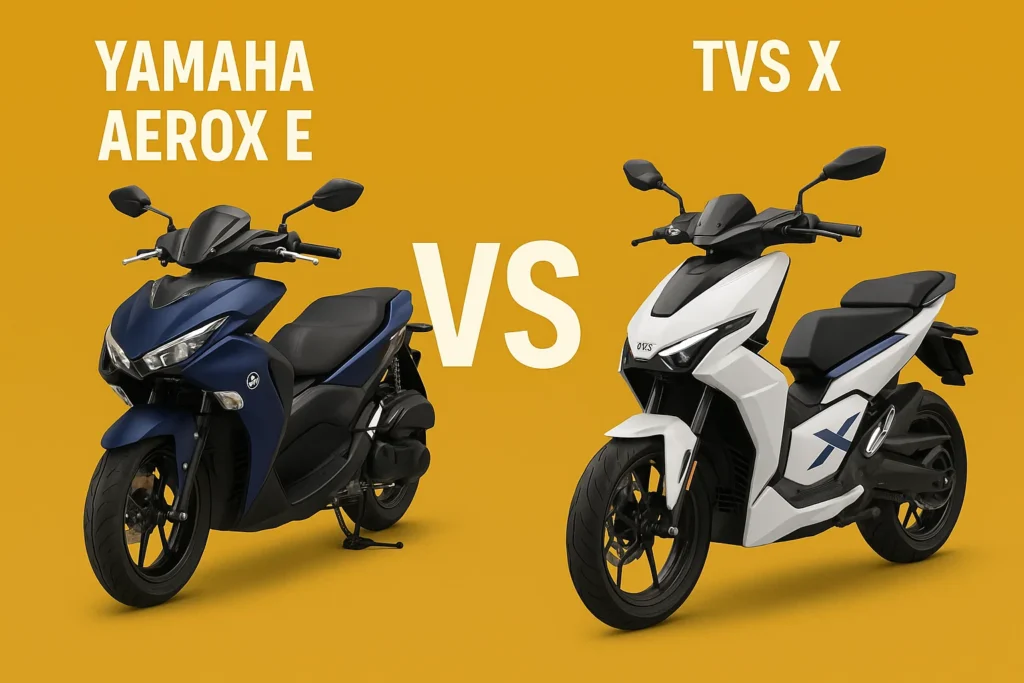 Yamaha Aerox E vs TVS X